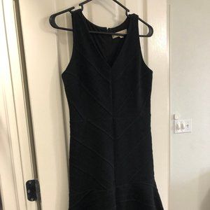 Loft Black Chevron Work Dress
